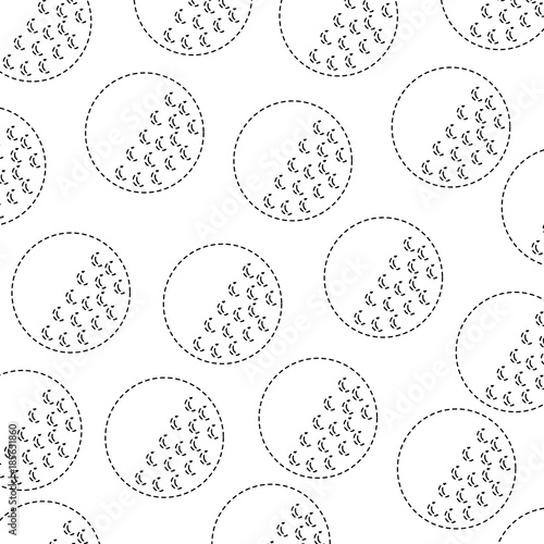 balls golf pattern image vector illustration design  black dotted line