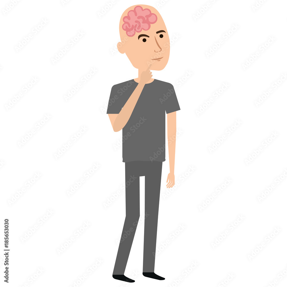 brain storming with human profile vector illustration design brain storming with human profile vector illustration design