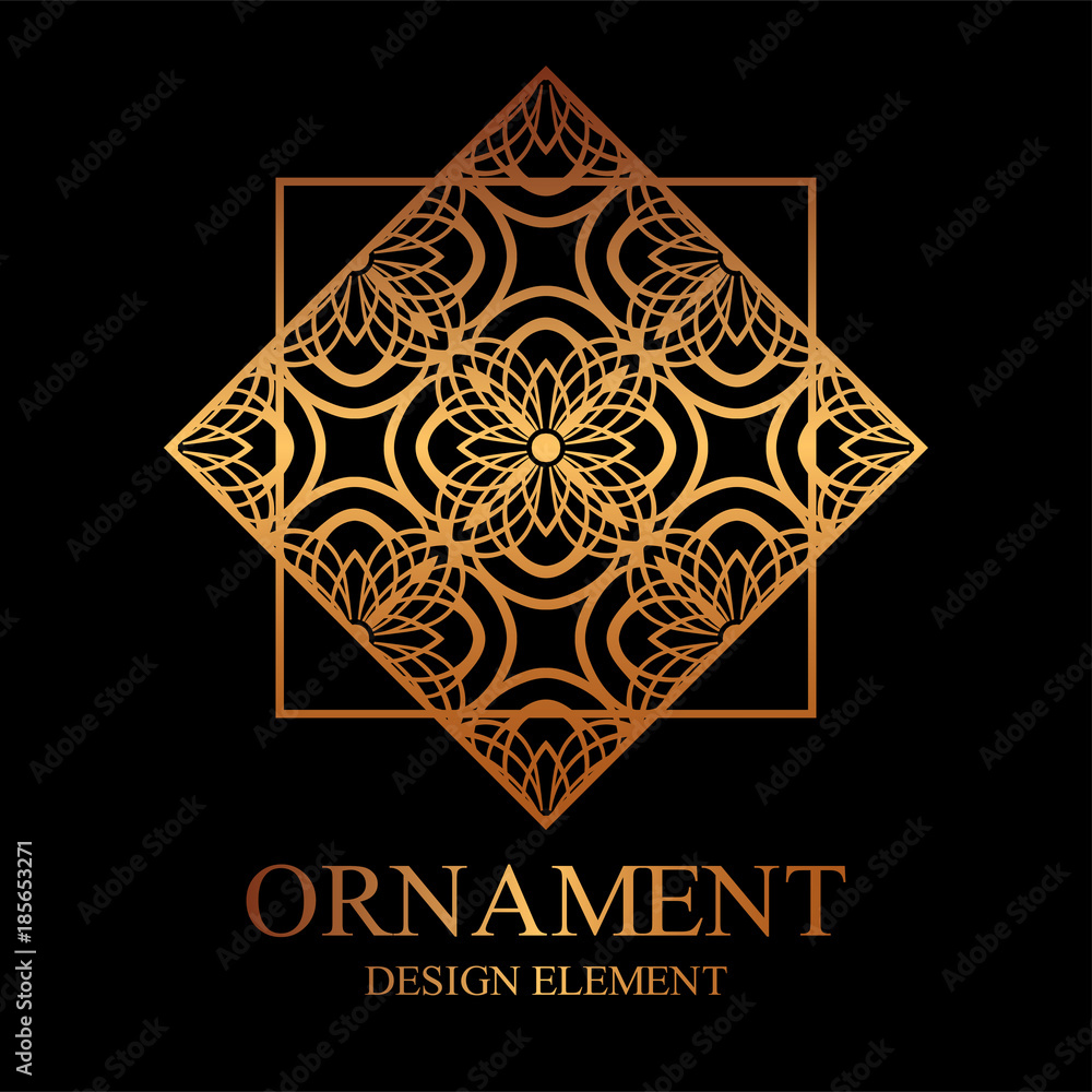 Geometric ornamental logo for design and decoration. Vector illustration