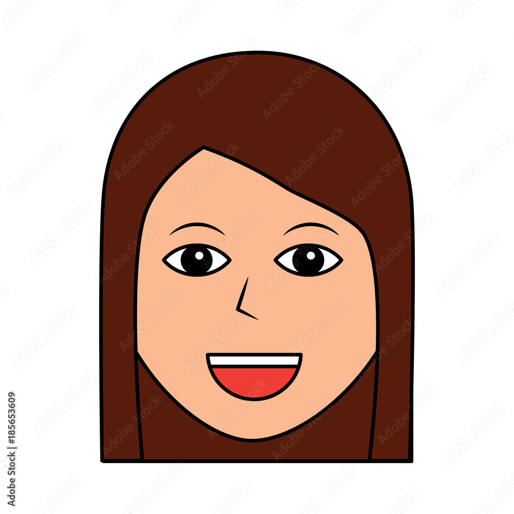 woman happy character female icon vector illustration woman happy character female icon vector illustration