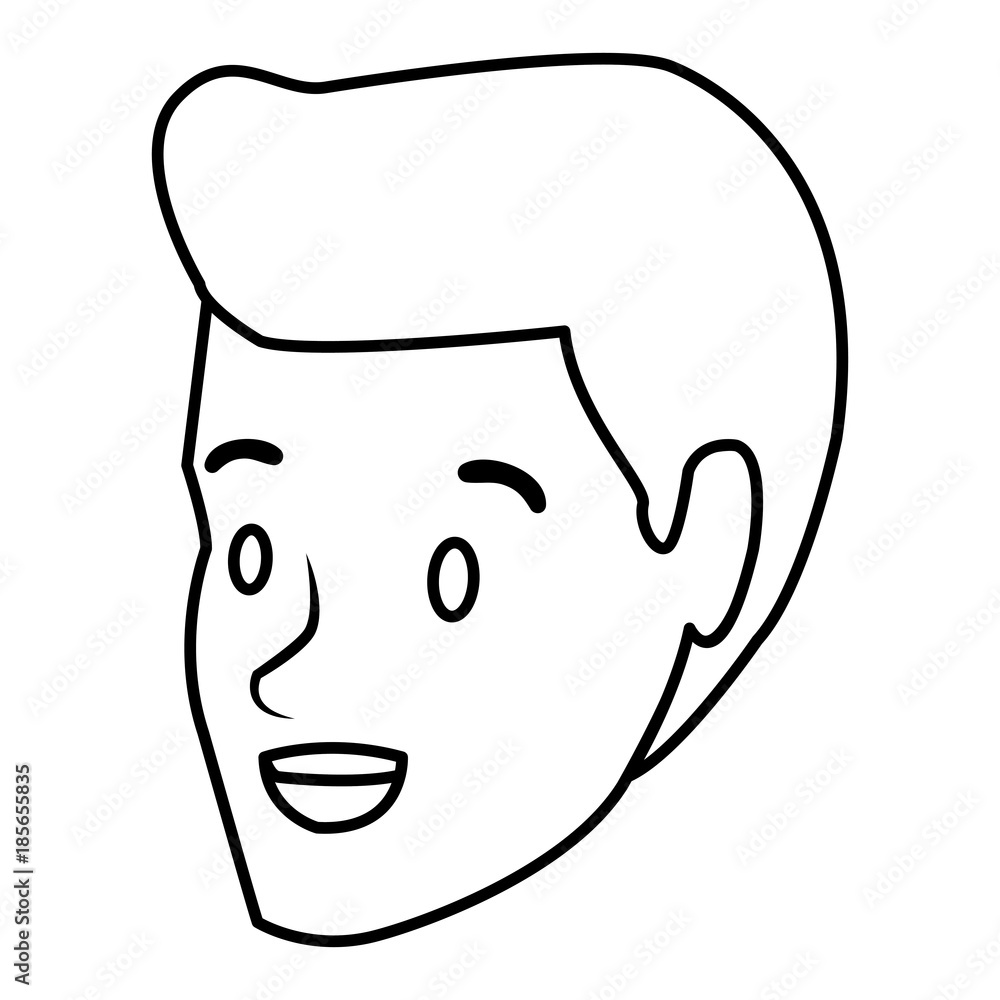 Man face cartoon icon vector illustration graphic design Man face cartoon icon vector illustration graphic design