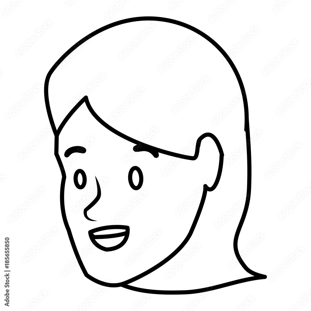 Woman face cartoon icon vector illustration graphic design Woman face cartoon icon vector illustration graphic design