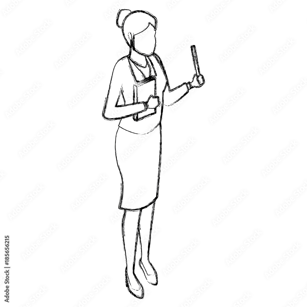 Woman teaching isometric icon vector illustration graphic design Woman teaching isometric icon vector illustration graphic design