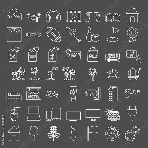 Icons set. Icons for graphic and web design.