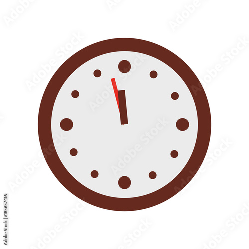 Christmas Clock Show Few Minutes to Twelve Vector