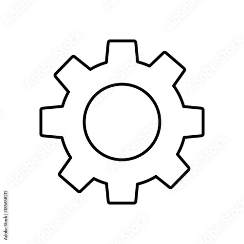 technical gear setting technology icon vector illustration outline image