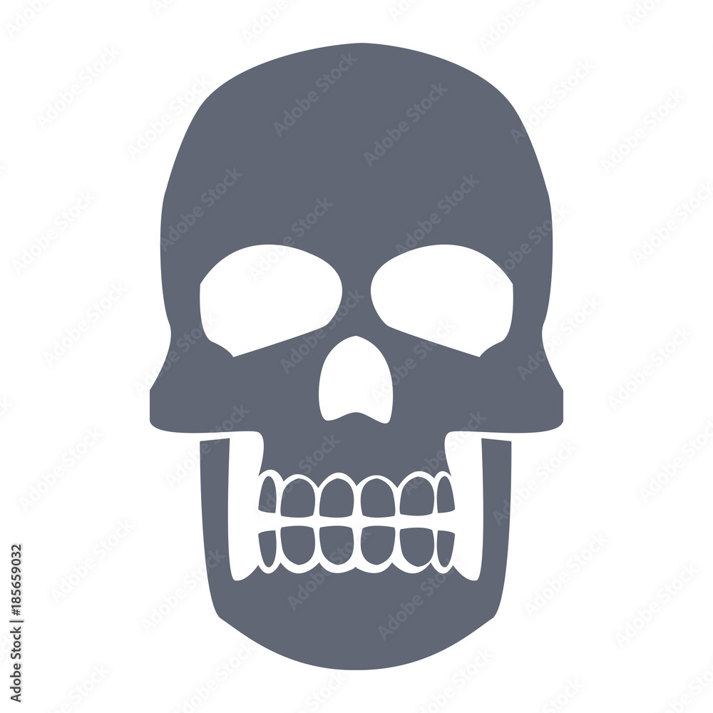 Obraz premium Human skull symbol icon vector illustration graphic design
