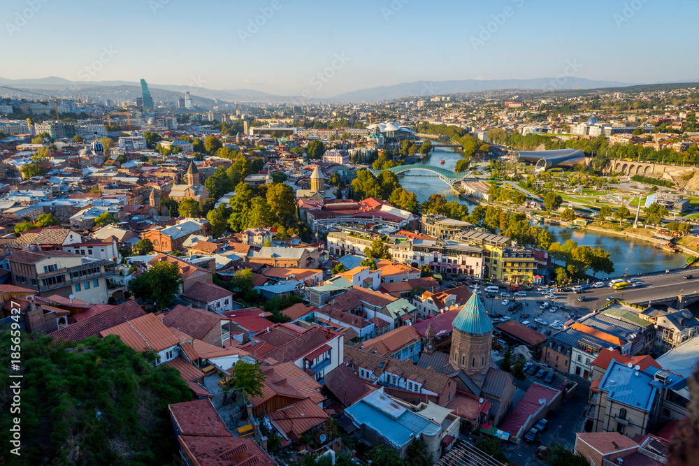View over Tbilisi skyline, Georgia