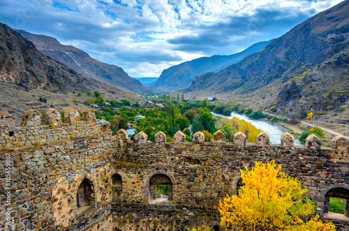 Khertvisi fortress and the valley, Georgia photo