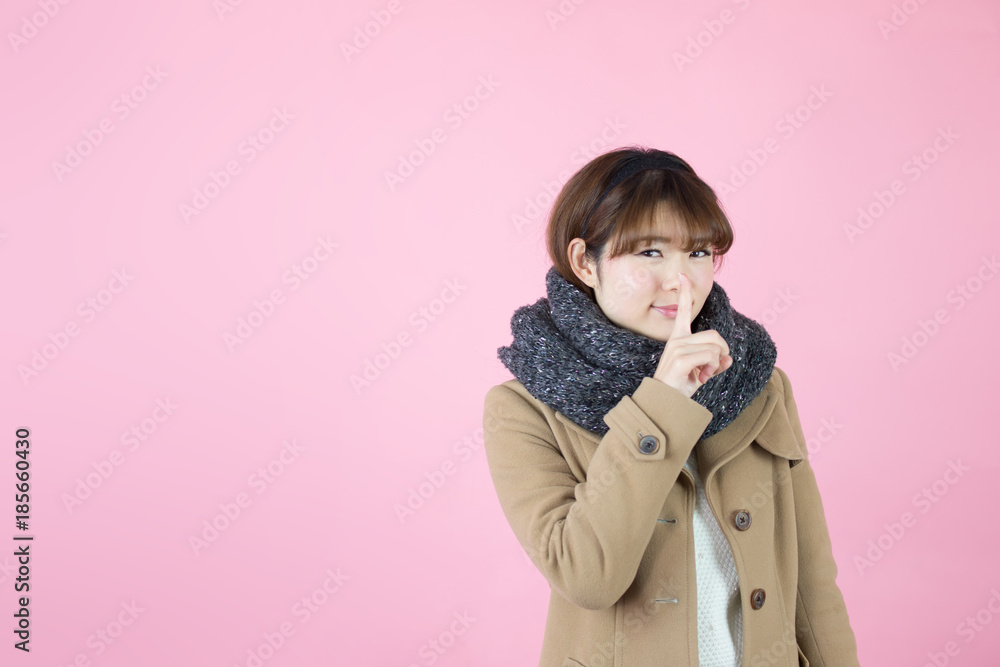 冬着・女性(ピンクバック) 冬着・女性(ピンクバック)