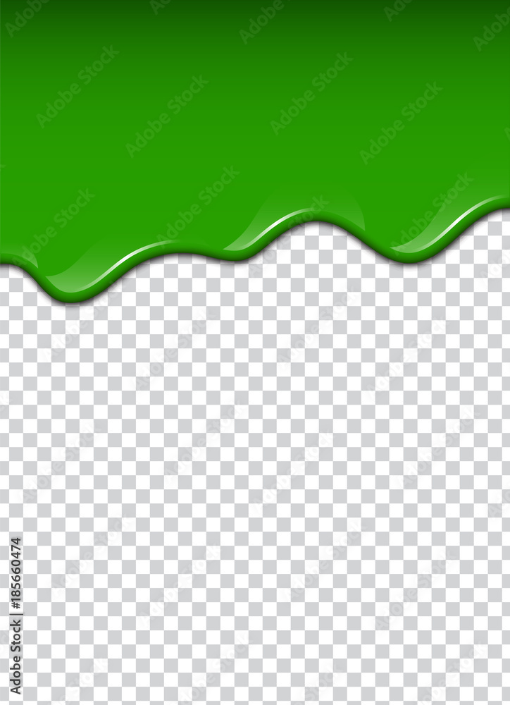 Green liquid, splashes and smudges. Slime vector illustration.