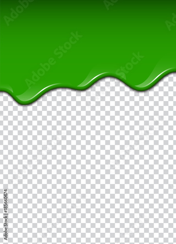 Green liquid, splashes and smudges. Slime vector illustration.