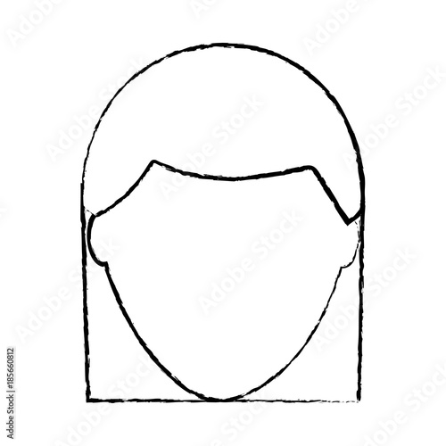 woman avatar icon image vector illustration design black sketch line