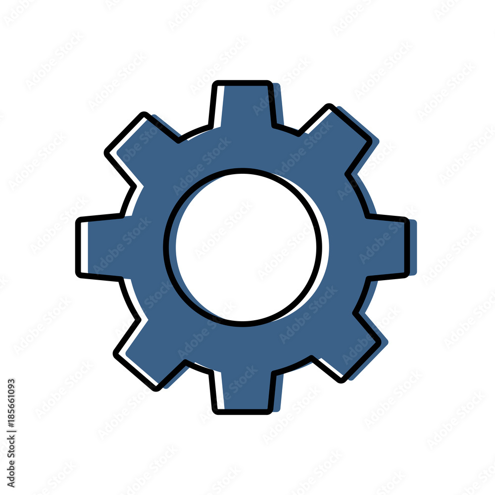single gear icon image vector illustration design 
