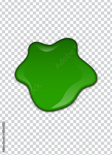 Green liquid, splashes and smudges. Slime vector illustration.