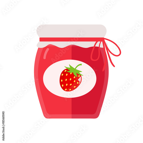 Glas Marmelade Konfitüre Flat Design Icon