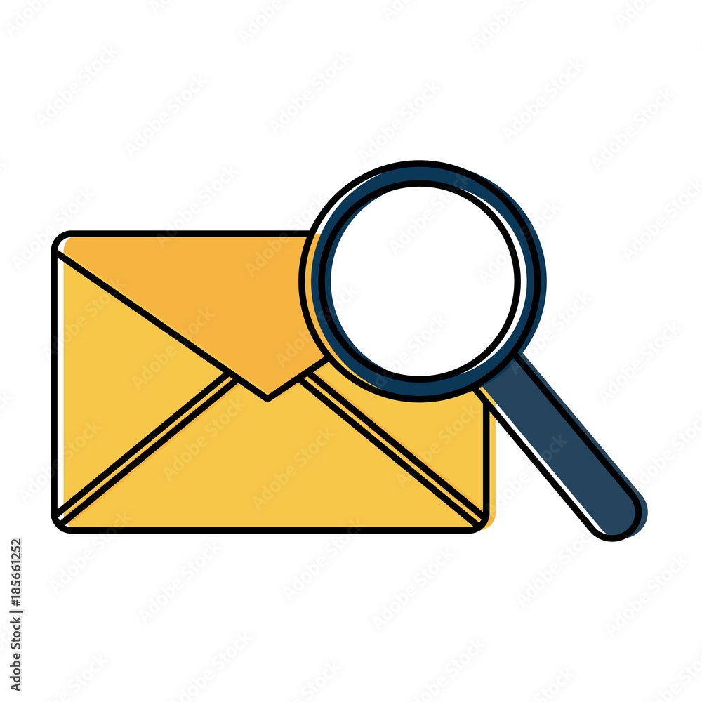 message envelope with magnifying glass icon image vector illustration design message envelope with magnifying glass icon image vector illustration design