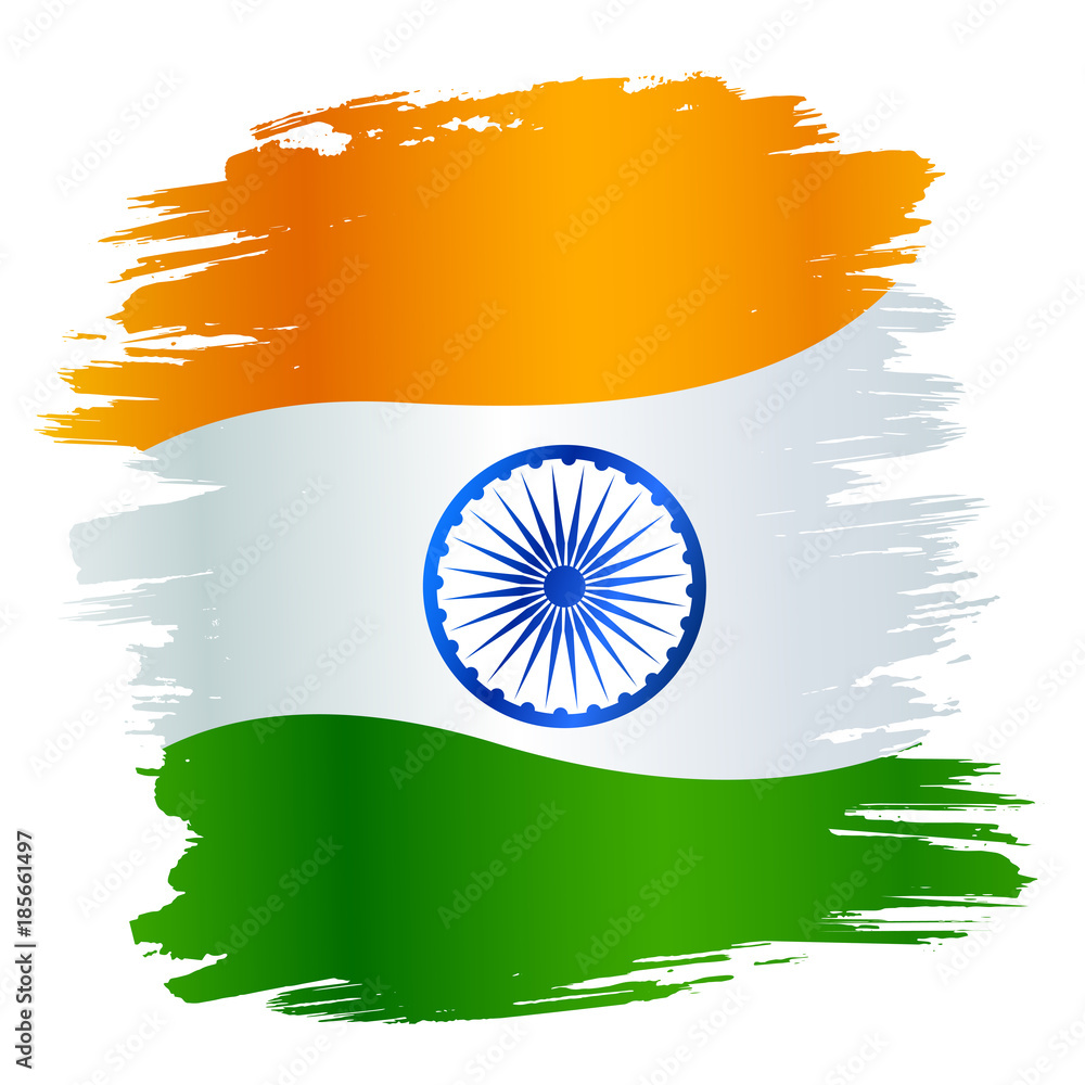 Tricolor Indian Flag background for Republic and Independence Day of India  Stock Vector | Adobe Stock