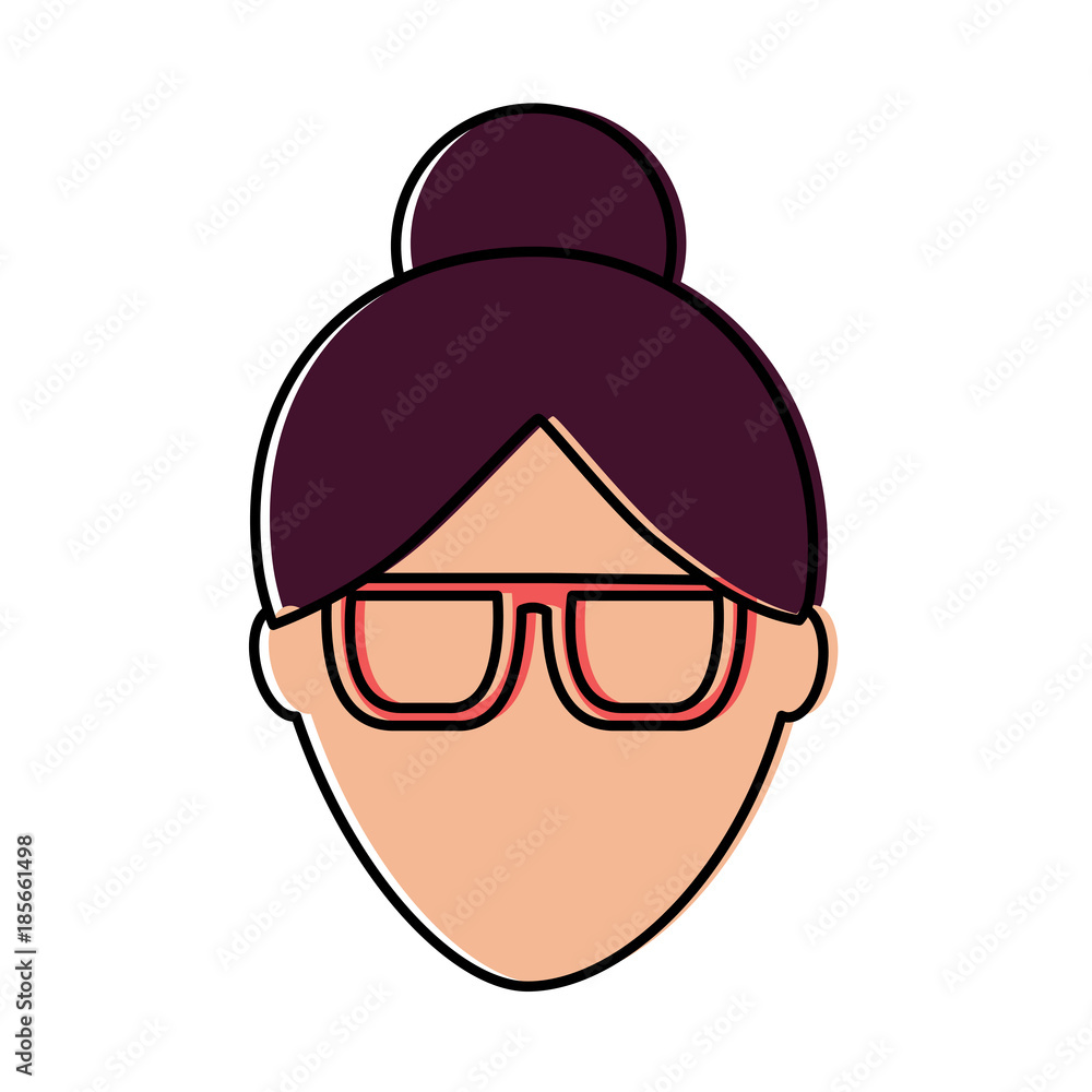 woman glasses avatar icon image vector illustration design 