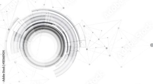 Neural network concept. Connected cells with links. High technology process. Abstract background
