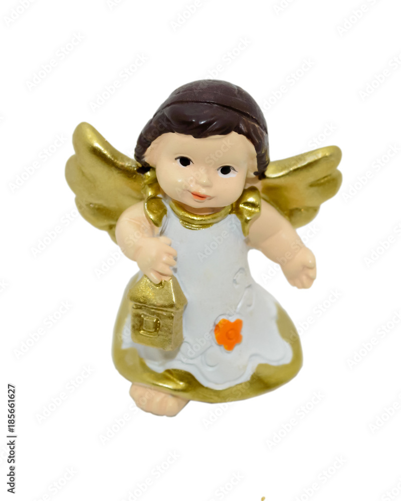 Fototapeta premium angel figurine white