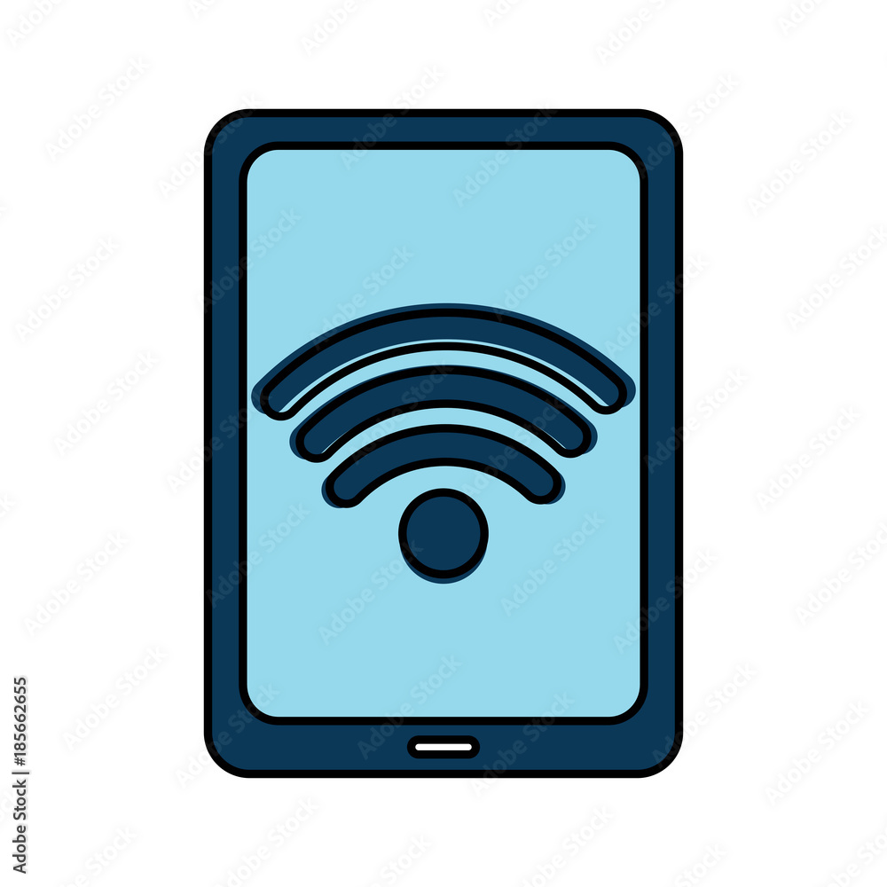 tablet computer wifi internet connection signal vector illustration tablet computer wifi internet connection signal vector illustration
