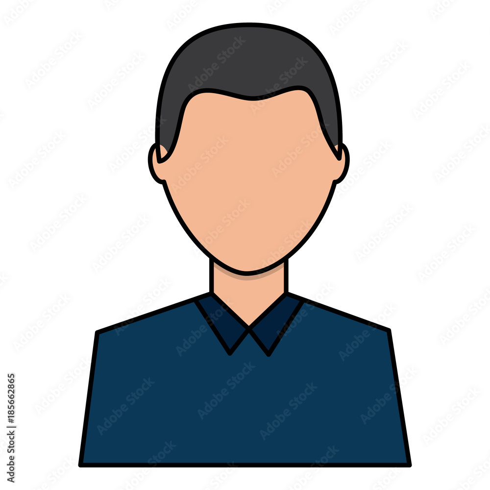 man avatar character male face portrait cartoon vector illustration 