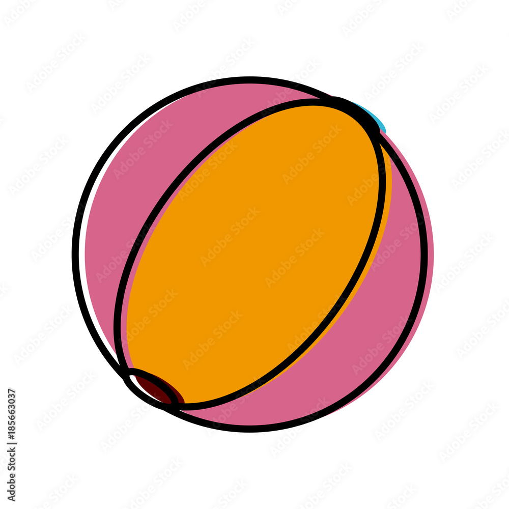 Beach ball symbol icon vector illustration graphic design Beach ball symbol icon vector illustration graphic design