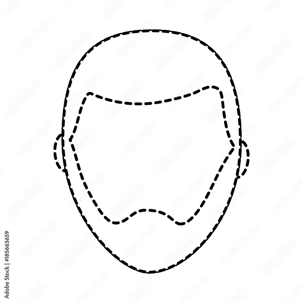 man with beard avatar icon image vector illustration design black dotted line man with beard avatar icon image vector illustration design black dotted line