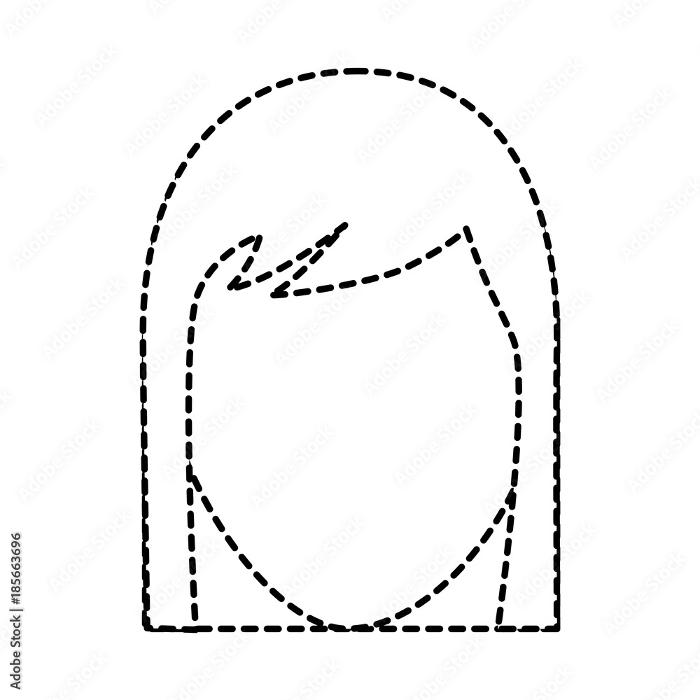 woman avatar icon image vector illustration design black dotted line woman avatar icon image vector illustration design black dotted line