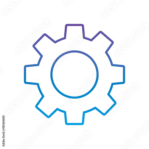 technical gear setting technology icon vector illustration outline color image