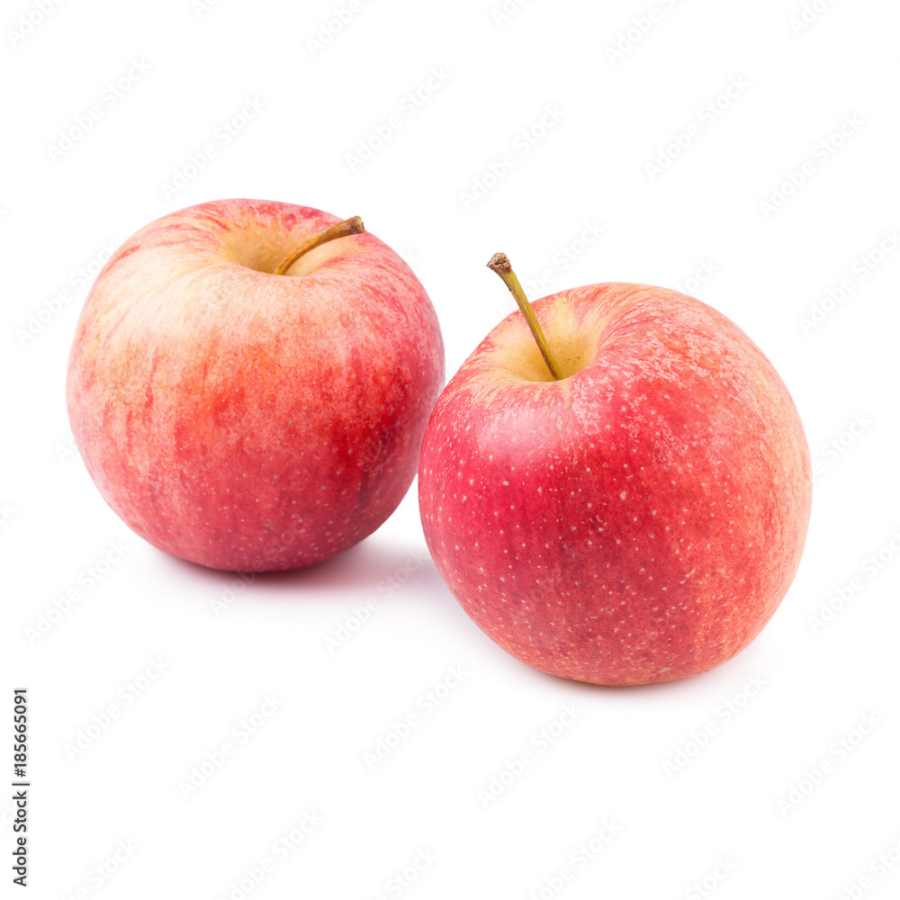 Red apples isolated on a white background Red apples isolated on a white background