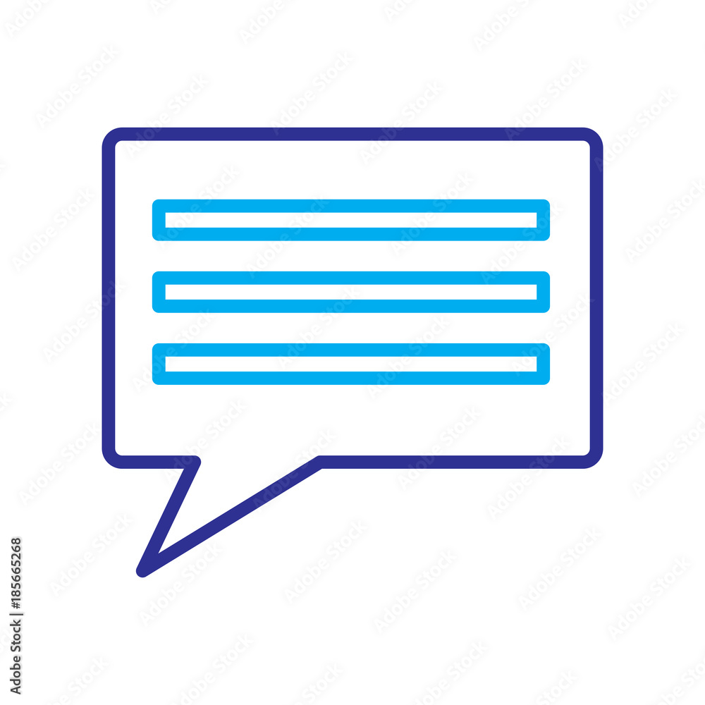 speech bubble message dialog chat icon vector illustration blue purple line image speech bubble message dialog chat icon vector illustration blue purple line image