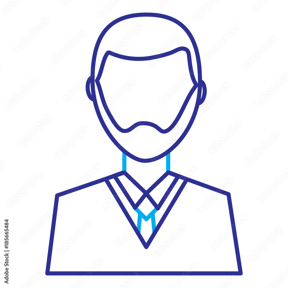 man avatar character male face portrait cartoon vector illustration blue purple line image man avatar character male face portrait cartoon vector illustration blue purple line image