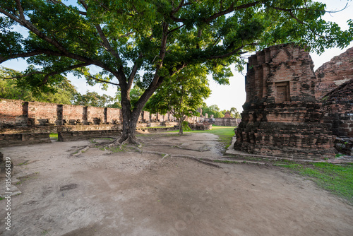 historical ruins at Wat Mahathat, Ayutthaya, Thailand