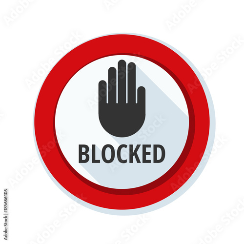 Blocked sign illustration