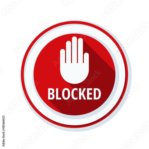 Blocked sign illustration