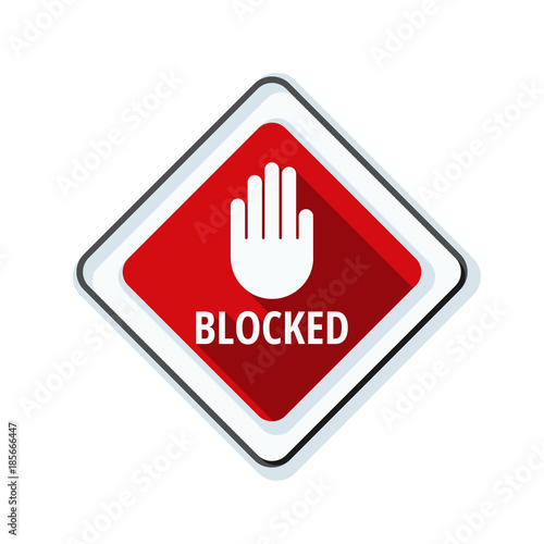 Blocked sign illustration