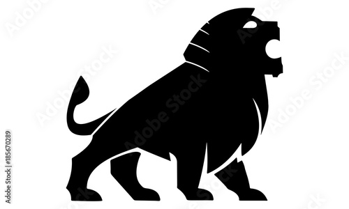 silhouette lion logo