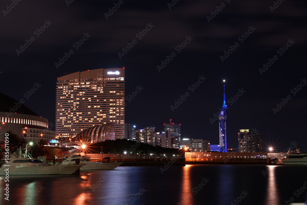 福岡市西地区夜景風景 福岡市西地区夜景風景