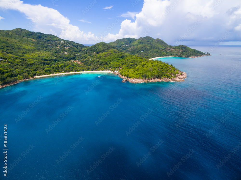 Aerial view: Mahe Island, Seychelles