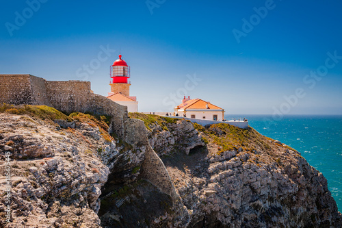 Obraz na płótnie Portugal, Cabo de Sao Vicente, the Most South Westerly point of Europe, cliffs and ocean w salonie