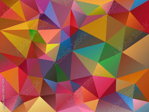 vector abstract irregular polygon variegated background with a triangle pattern in full color spectrum