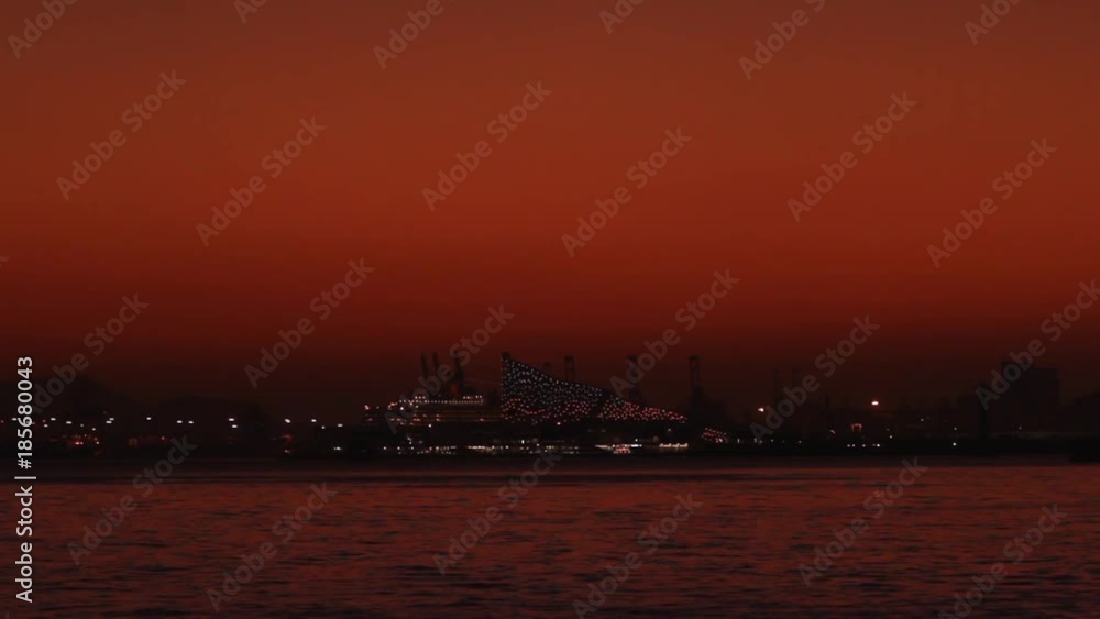 Shekou - Chiwan cargo port in Shenzhen, China at evening; Shenzhen port is one of top 5 busiest cargo ports in the world; Shekou - Chiwan cargo port in Shenzhen, China at evening; Shenzhen port is one of top 5 busiest cargo ports in the world;