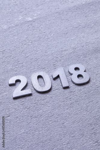 Tableau sur toile silver numbers forming the number 2018