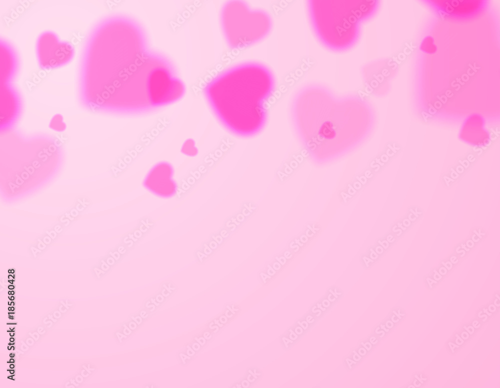 Blurred Valentines hearts