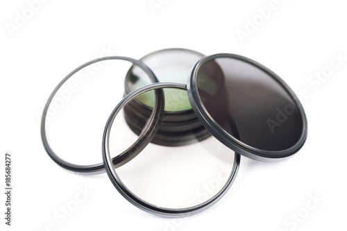 Three filters for current digital cameras isolated