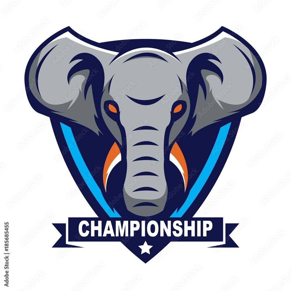 Obraz premium Elephant logo vector