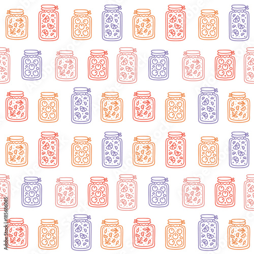 Vector seamless pattern with pickles