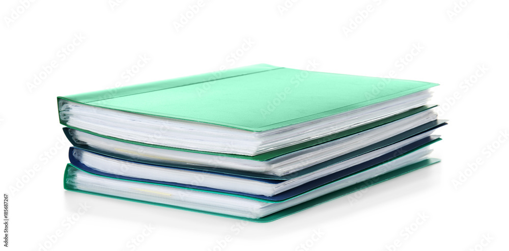 Stack of documents on white background Stack of documents on white background